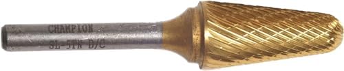 Champion SL41 Titanium Nitrite Coated Burs Solid Carbide Miniature 1/8-Inch Cutter Diameter 3/8-Inch Length of Cut