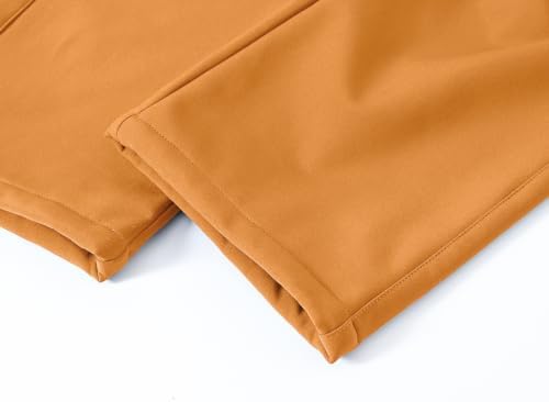 BASUDAM Men's Work Pants Softshell Winter Fleece Lined Insulated Outdoor