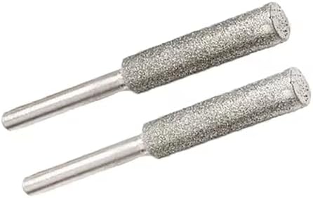 6-40mm Diamond Grinding Wheel Cylinder Shape, 240 Grit Mounted Points for Lapidary Glass Stone Carving, 6-8mm Shank Rotary Accessories (1 PC)(25mm)