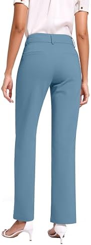 KICZOY Women Dress Pants Stretch Business Straight Leg with Pockets Wear to Work Casual 2026 Suitpants