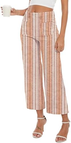 Wide Leg Jeans for Women Trendy High Waisted Flare Jeans Cropped Pants Stretchy Baggy