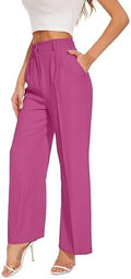 FUNYYZO Wide Leg Dress Pants for Women Work Slacks Business Casual Outfits