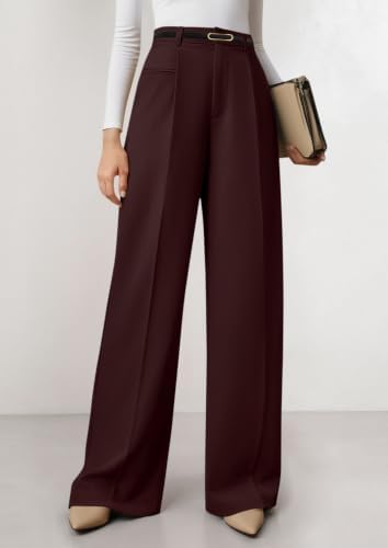 PRETTYGARDEN Women's Tailored Wide Leg Work Dress Pants