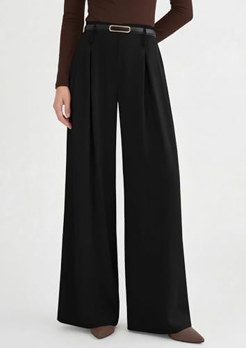 PRETTYGARDEN Womens Wide Leg Dress Pants Flowy Trousers