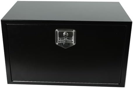 30 Inch Underbody Truck Box Steel Storage Tool Box,30 x 18 x 18 Tool Chest Organizer w/Lock and Keys For Pickup,Truck Bed, RV, Trailer,Heavy Duty Waterproof Black box