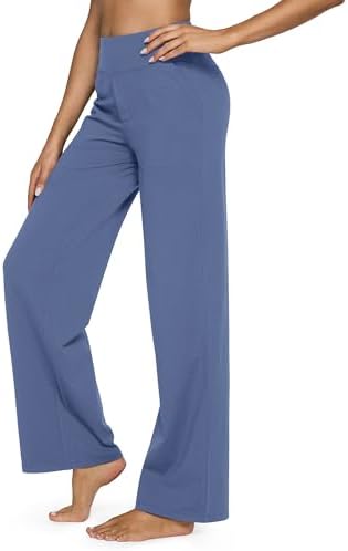 G4Free Yoga Pants for Women Wide Leg Pants with Pockets High Waisted