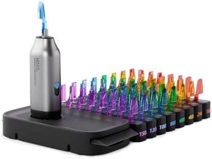 HOZO NeoSander Premium Combo – Mini Reciprocating Detail Sander Kit with 64 Color-Coded Sanding Heads, Charging Dock & Basic Sandpaper Set, Gift Idea for 3D Printing, Model Makers & DIY Enthusiasts
