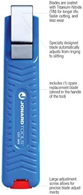 Jonard Tools CST-900 Round Cable Strip & Ring Tool for Telephone, Network, and Electrical Cable, 8-28 mm