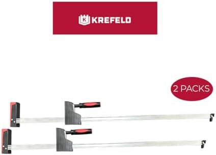 2-Pack 31'' Parallel Clamps - Precision Squareness for Flawless Projects | Woodworking Tools I 90° Parallel Clamp Cabinet Master, Steel Jaw Bar Clamp I 1500 lbs load Limited
