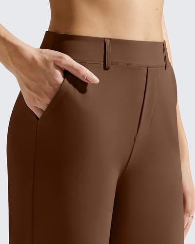 G4Free EverGoing Women's Wide Leg Dress Pants with Pockets Belt Loops