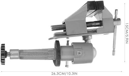 IMIKEYA 2-In-1 360° Rotating Woodworking Vise and Drill Press Clamp, Multipurpose Bench Vise Table Clamp for Metalworking and Welding, Heavy Duty Workholding Device