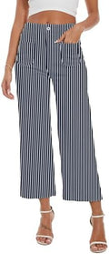 Wide Leg Jeans for Women Trendy High Waisted Flare Jeans Cropped Pants Stretchy Baggy