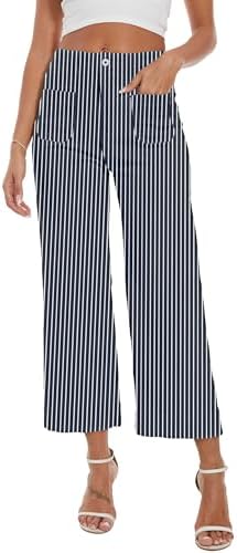 Wide Leg Jeans for Women Trendy High Waisted Flare Jeans Cropped Pants Stretchy Baggy