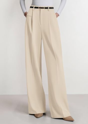 PRETTYGARDEN Women's Tailored Wide Leg Work Dress Pants