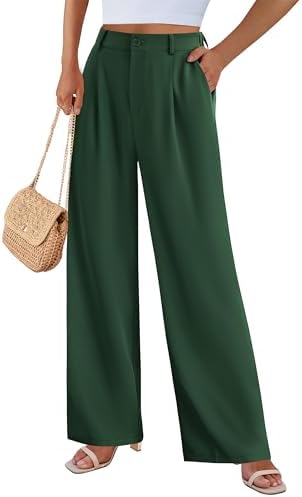 PRETTYGARDEN Women's Flowy Wide Leg Dress Pants