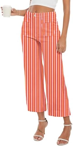 Wide Leg Jeans for Women Trendy High Waisted Flare Jeans Cropped Pants Stretchy Baggy