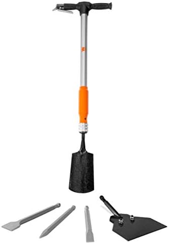 WEN 61635 5-in-1 Pneumatic Multi-Function Tool with Scraper, Shovel, and Chisel Attachments