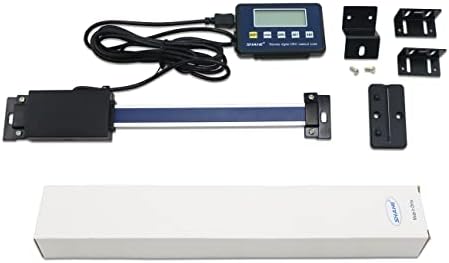 0-1000mm Digital Linear Scale, Accurate Digital Linear Scale LCD Display Remote Readout Scale Kit for Milling Machines Lathes, with Mounting Accessories…