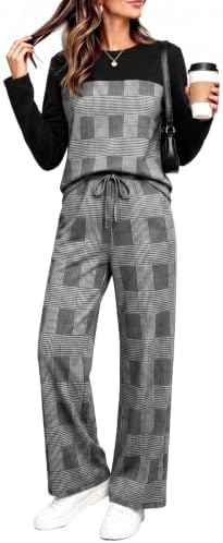 WIHOLL Two Piece Sets for Women Fall Outfits Casual Matching Lounge Sets