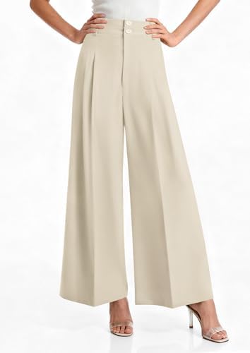 PRETTYGARDEN Women's High Waisted Wide Leg Dress Pants