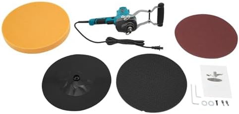 Electric Cement Mortar Trowel Sander, 850W Concrete Wall Grinder Polisher, 6-Speed Adjustable, with 3 Grinding Discs, Ergonomic Handle, for Indoor Wall, Ceiling, Plaster, DIY & Home Improvement
