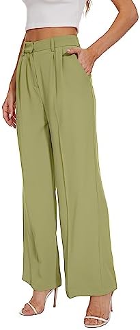 FUNYYZO Wide Leg Dress Pants for Women Work Slacks Business Casual Outfits