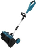 Diydeg Cordless Snow Shovel, 20ft Throwing Distance Plows 300lbs per Min Portable Electiric Snow Shovel with Wheels 2X3000mAh Battery, Hand Push Battery Snow Blower for Road Sidewalk (US Plug)