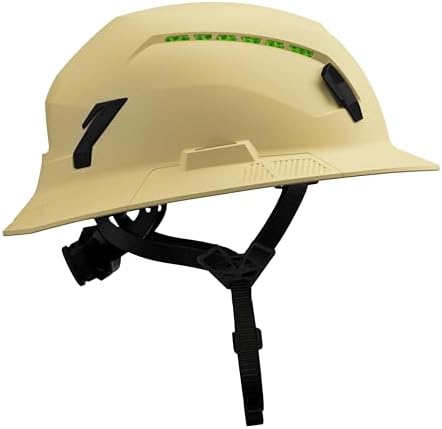 STUDSON SHK-1 Full Brim Safety Helmet Non-Vented: ANSI/ISEA Z89.1 Type II Compliant (R 2019), Lightweight & Breathable, NFC Emergency Contact Chip, One Size, Class E Protection