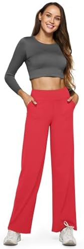 G4Free Yoga Pants for Women Wide Leg Pants with Pockets High Waisted