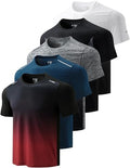 Liberty Imports 5 Pack Men's Active Quick Dry Crew Neck T Shirts