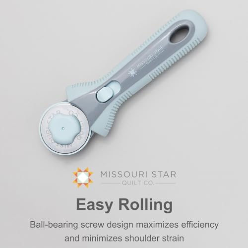 Missouri Star Rotary Cutter, 45mm Blade, Rolling Cutter Tool for Quilt Appliques and Cutting Fabrics, Essential Quilting and Sewing Supplies for DIY Craft Projects