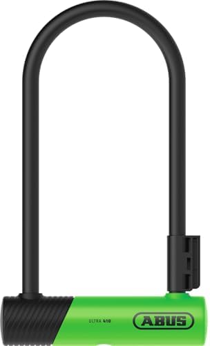 ABUS U-Lock 410K Ultra for Bicycles and e-Scooters - Robust Bicycle Lock with Practical Holder - Green