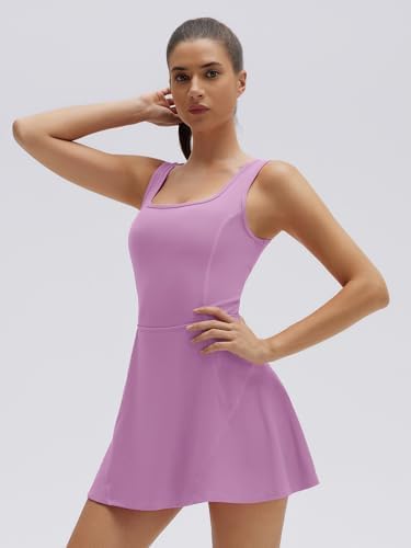SUUKSESS Tennis Dress with Shorts Underneath Easy Peasy Athletic Dresses