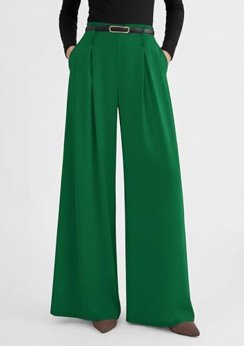 PRETTYGARDEN Womens Wide Leg Dress Pants Flowy Trousers