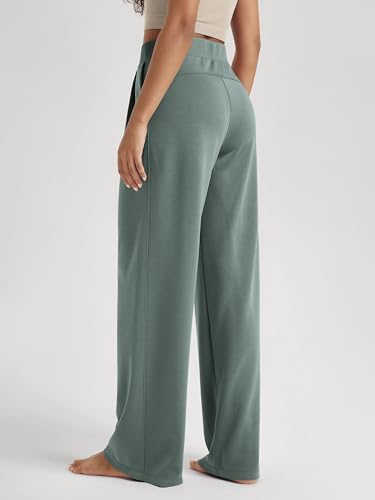 ODODOS Modal Soft Wide Leg Pants for Women High Waist Casual Relaxed Pants with Pockets-27/29"/ 31" Inseam