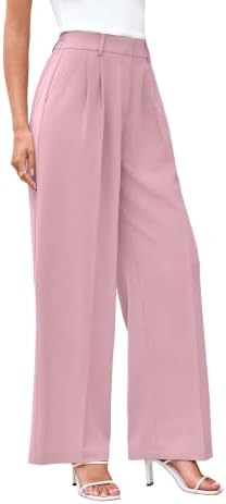 KICZOY Women Casual Wide Leg Dress Pants High Waist Lightweight Flowy Pants