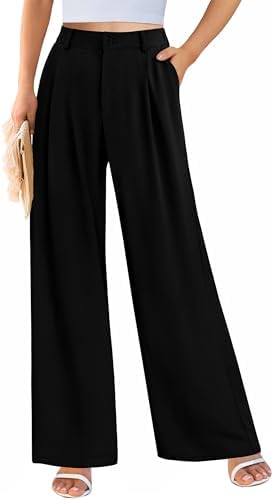 PRETTYGARDEN Women's Flowy Wide Leg Dress Pants