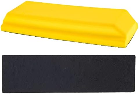 Dura-Gold Pro Series Rectangle 10" x 2-3/4" Hand Sanding Block Pad with Hook & Loop Backing and PSA Adapter Pad & 2000 Grit Green Sandpaper Roll, 2-3/4" Wide, 20 Yards Long