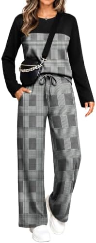 WIHOLL Two Piece Sets for Women Fall Outfits Casual Matching Lounge Sets