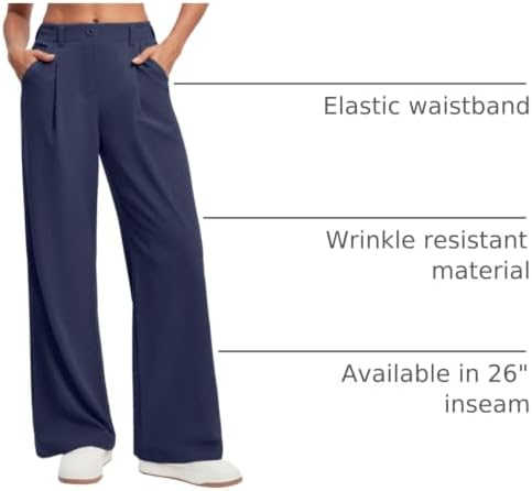 Ewedoos Wide Leg Dress Work Pants for Women Business Casual Office Outfits