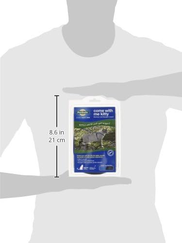 PetSafe Come with Me Kitty Harness and Bungee Cat Leash, Royal Blue, Medium | Adjustable 2-Point Fit Applies Gentle Pressure to Shoulders, Not Neck, for Small & Average Cats with 10.5 in - 14 in Girth