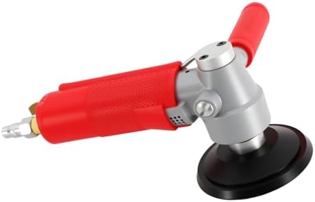 Air Wet Polisher, 4 Inch Pneumatic Aluminum Wet Stone Grinder with Water Pipe, 5500 RPM High Speed Air Powered Stone Polishing Tool for Granite, Marble, Concrete