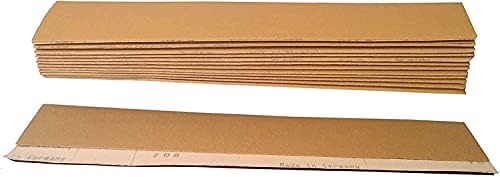 Starcke Premium Gold Aluminum Oxide Longboard Sanding Sheets 2-3/4 x 16-1/2 Inch - Hook And Loop Sandpaper For Wood, Auto Body, Paint, Metal, And Plastics (25, 320 Grit)