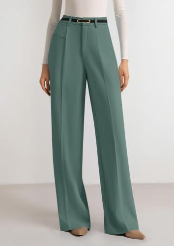 PRETTYGARDEN Women's Tailored Wide Leg Work Dress Pants