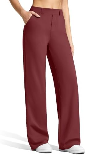 G4Free EverGoing Women's Wide Leg Dress Pants with Pockets Belt Loops