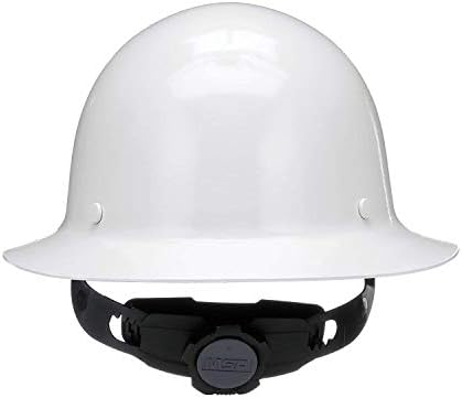 MSA Skullgard Full-Brim Hard Hat with Suspension - Non-Slotted Cap, Made of Phenolic Resin, Radiant Heat Loads up to 350F, Standard Size Hard Hat | Fas-Trac III Ratchet Suspension