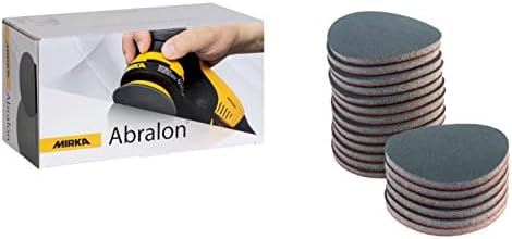 Mirka 8A20302095 Abralon Sanding Disc - 77mm Grip - 2000 Grit - Foam Thickness: 6.5mm - Grain: Silicone Carbide - Special Resin Bond - Backing: Knitted Fabric on Foam - Grey - Pack Contains 20 Pieces