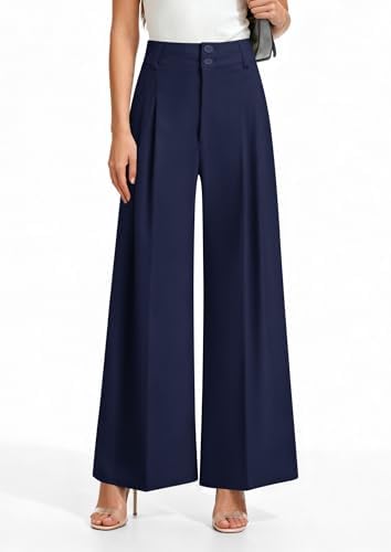 PRETTYGARDEN Women's High Waisted Wide Leg Dress Pants