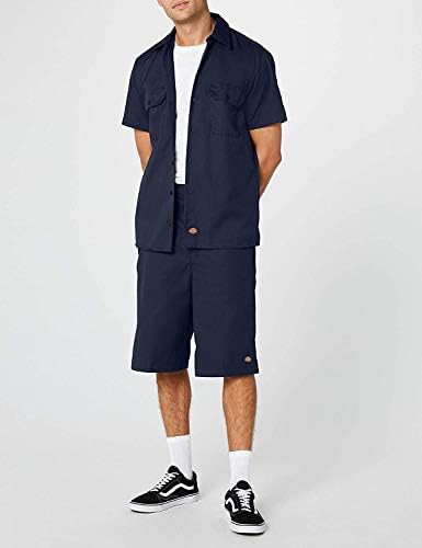 Dickies Men’s Short Sleeve Work Shirt – Durable Twill Button Down Shirts for Men, Lightweight Uniform for Daily Wear
