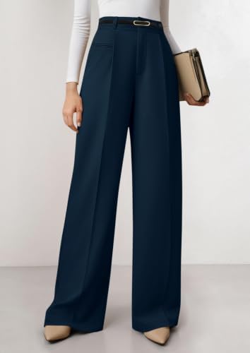 PRETTYGARDEN Women's Tailored Wide Leg Work Dress Pants